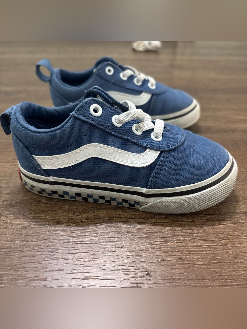 Toddler Blue and White Vans